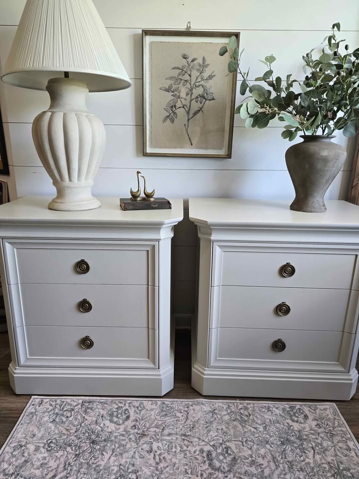Large Refinished Lane Nightstands