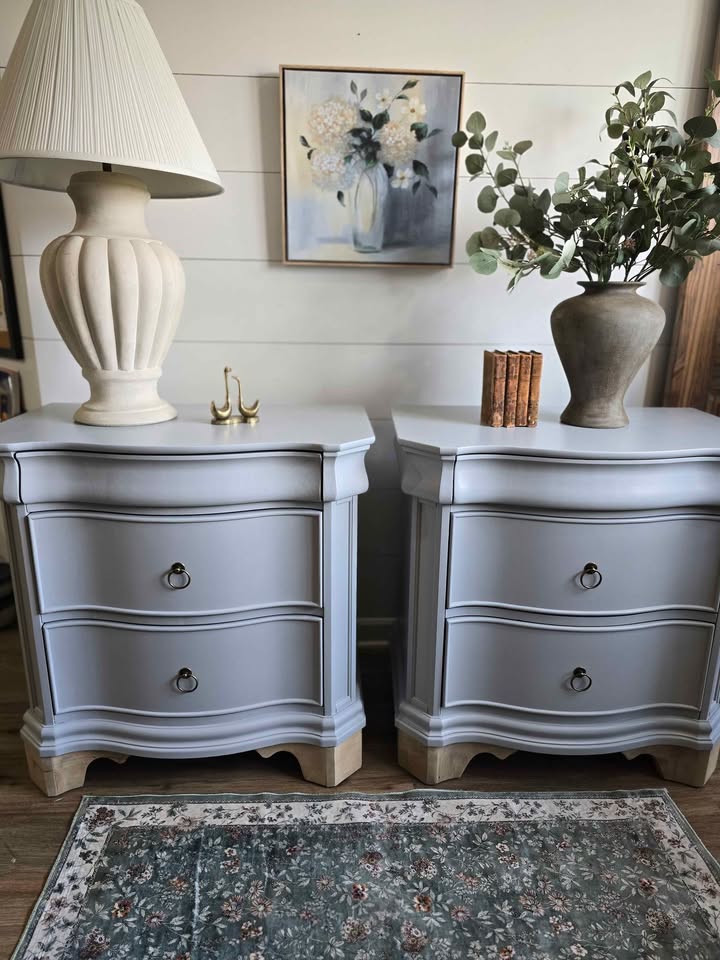 Elegant refinished nightstands