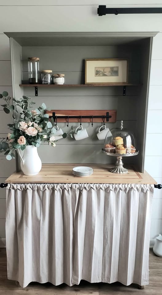 Farmhouse Cottage Style Coffee Bar