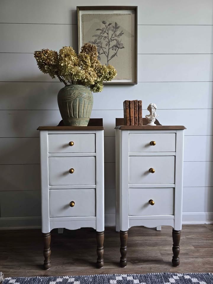 Unique Solid Wood Farmhouse Nightstands